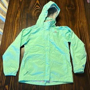Girl’s The North Face Rain Jacket with Hood Size 14/16 Large